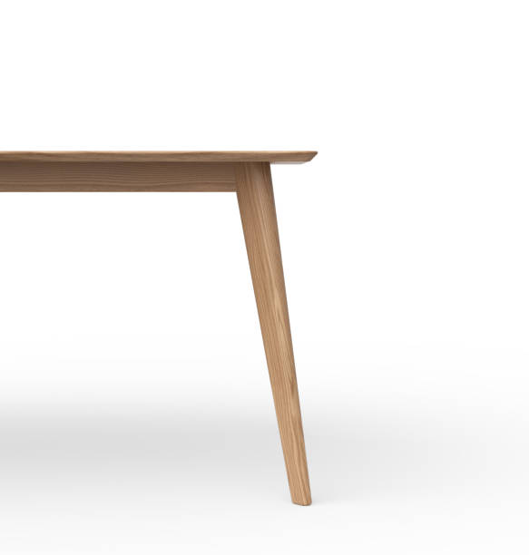 istock Wooden desk on white background 1832686031