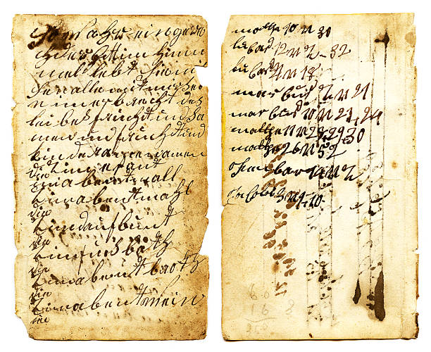 istock grunge paper with hand written numbers and words 183268658