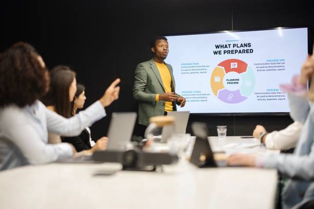 istock Productive colleagues discussing work on a business meeting 1832693458