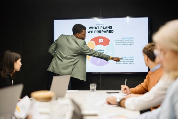 istock Man presenting something on a business meeting 1832693497