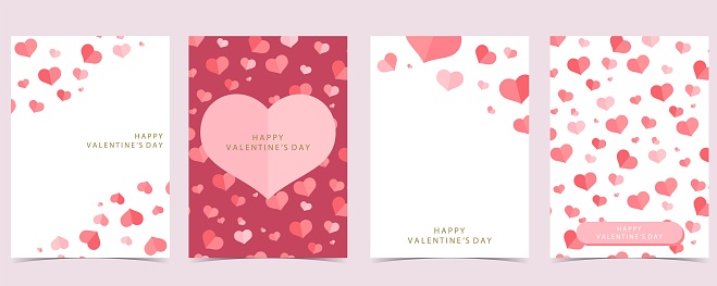 heart background for valentine's day.Editable vector illustration for postcard,banner