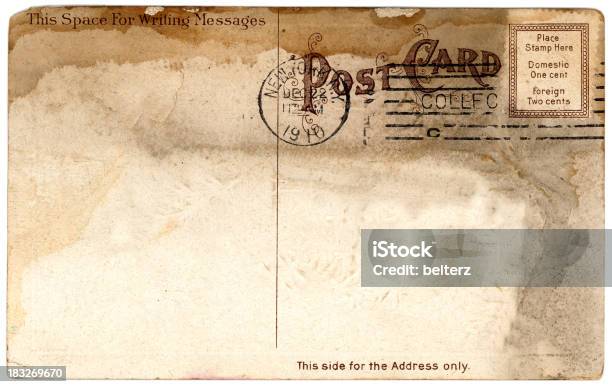 Macchiato Cartolina - Fotografie stock e altre immagini di Antico - Vecchio stile - Antico - Vecchio stile, Carta, Cartolina postale