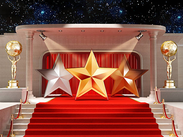 estrela de cinema - star shape hollywood california gold three dimensional shape imagens e fotografias de stock