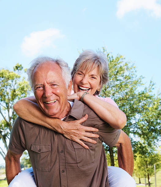 istock Beautiful mature couple in a playful mood 183270227