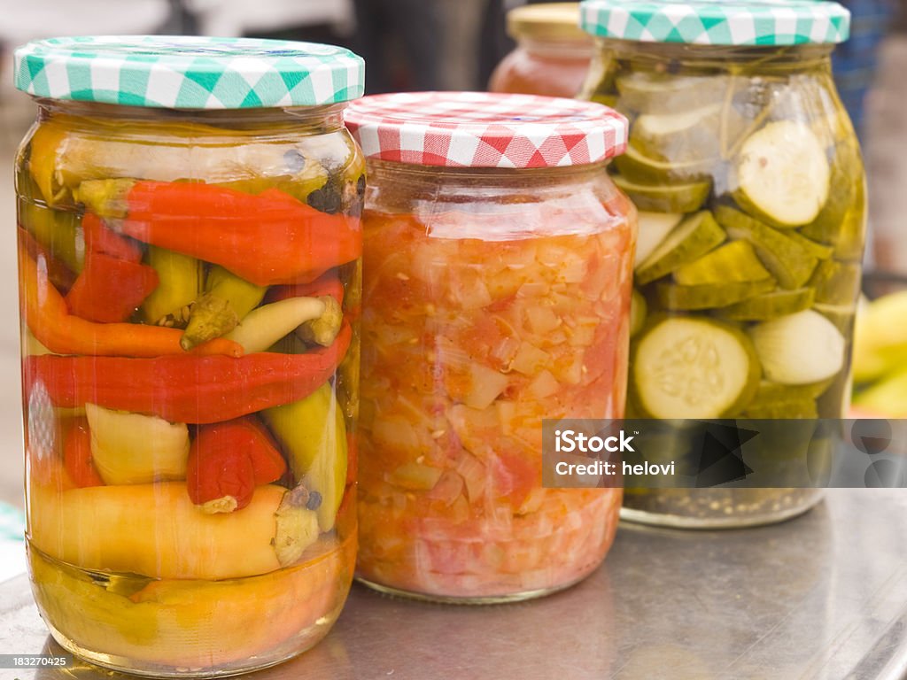 Hausgemachte Marmeladen - Lizenzfrei Bauernmarkt Stock-Foto