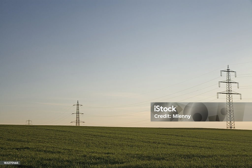 Linha de electricidade - Royalty-free Agricultura Foto de stock