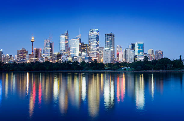 istock Downtown Sydney City Skyline at Night Australia 183270776