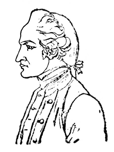 portret brytyjskiego odkrywcy kapitana jamesa cooka - james cook stock illustrations