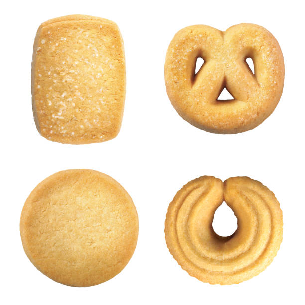 istock Danish butter cookies isolated on white background 1832712875