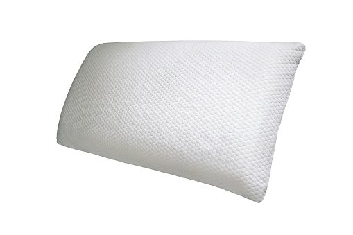 White comfort pillow on white background