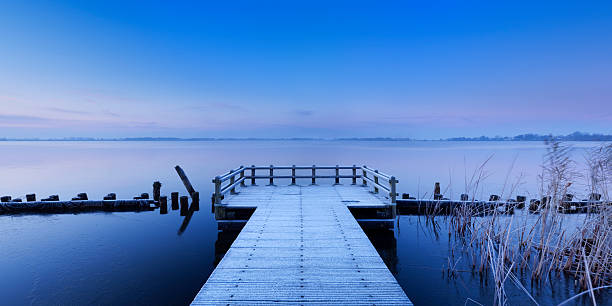 istock Jetty on a still lake on a frosty winter's morning 183271728
