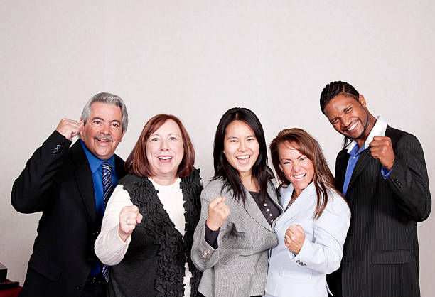 istock Happy Cheering Business People 183271959
