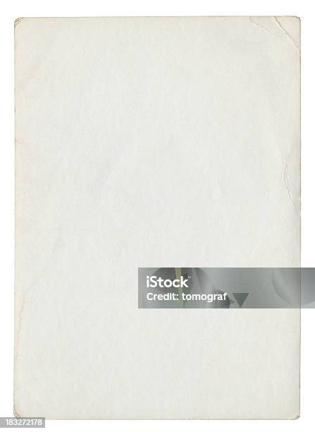 Old Blank Paper Stock Photo - Download Image Now - Paper, Old, The Past