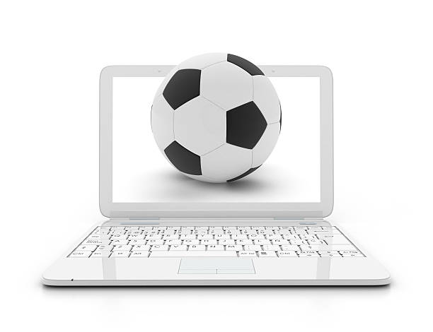 istock Laptop - Soccer ball 183272528