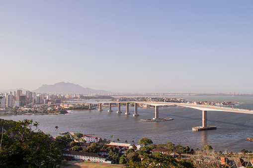 View of the third bridge that connects Vila Velha to Vitória in Espirito Santo, Brazil.