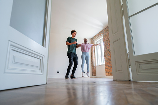 Young couple just bought their first home together