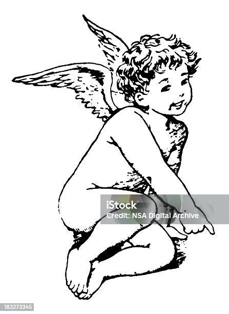 Cherubfrühen Holzschnitt Illustrationen Stock Vektor Art und mehr Bilder von Cherub - Cherub, Amor, Viktorianischer Stil