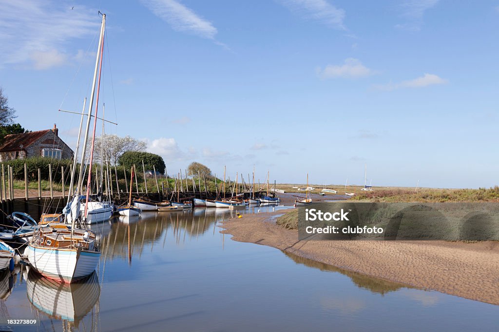 La corriente quay en Blakeney, Norfolk, Inglaterra - Foto de stock de Blakeney libre de derechos
