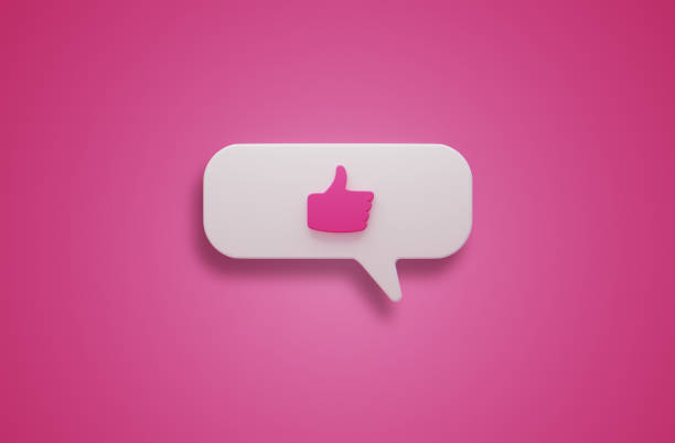 istock Online chat bubble with a thumbs up icon 1832740866