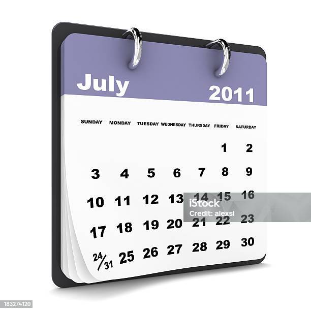 2011 년 7월달력 시리즈 0명에 대한 스톡 사진 및 기타 이미지 - 0명, 2011년, 3차원 형태