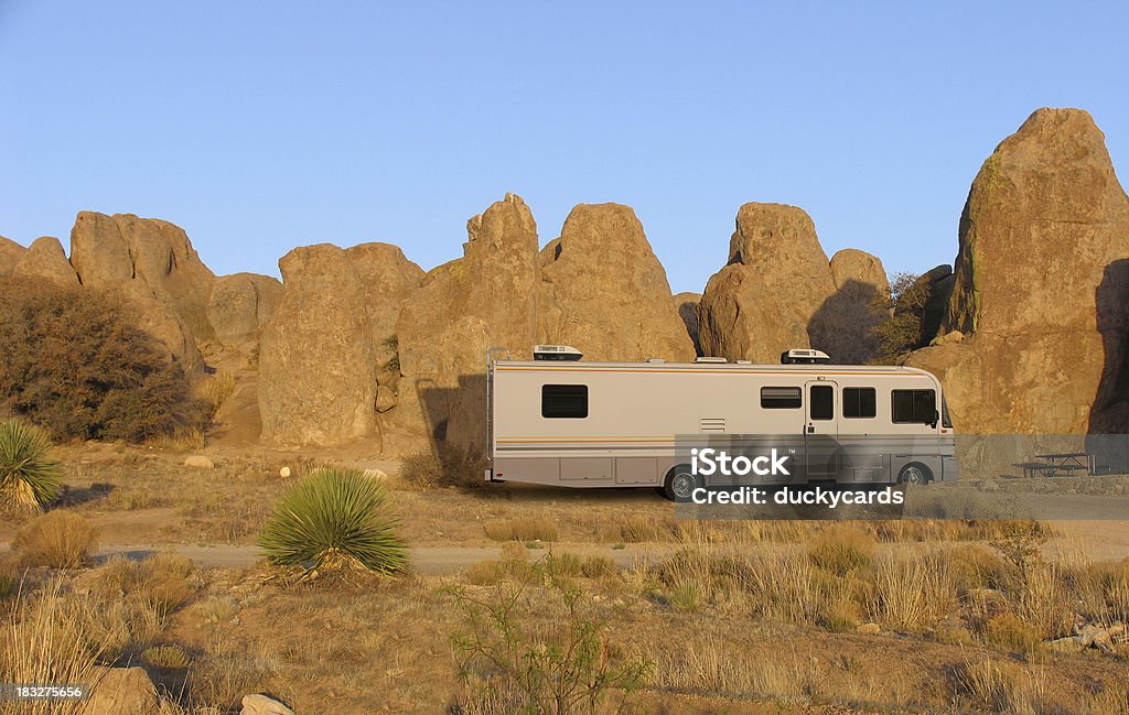 Wohnmobil in City of Rocks State Park - Lizenzfrei Wohnmobil Stock-Foto