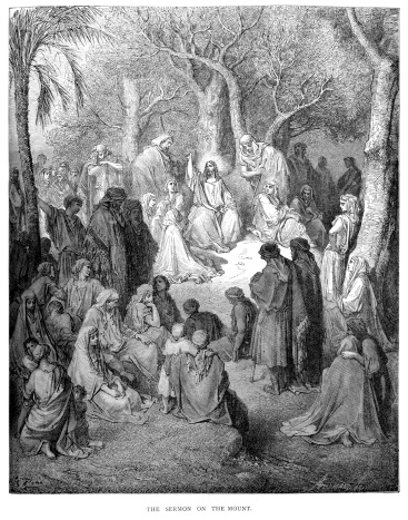 Jesus Sermon On The Mount Stock Illustration - Download Image Now ...
