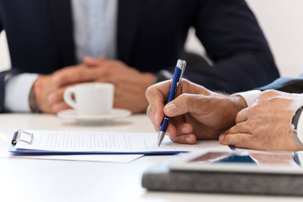 istock Businessman signing a contract 1832757378