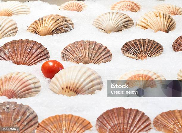 Photo libre de droit de Fruits De Mer Frais Sur Glace banque d'images et plus d'images libres de droit de Aliment - Aliment, Aliment cru, Aliments et boissons