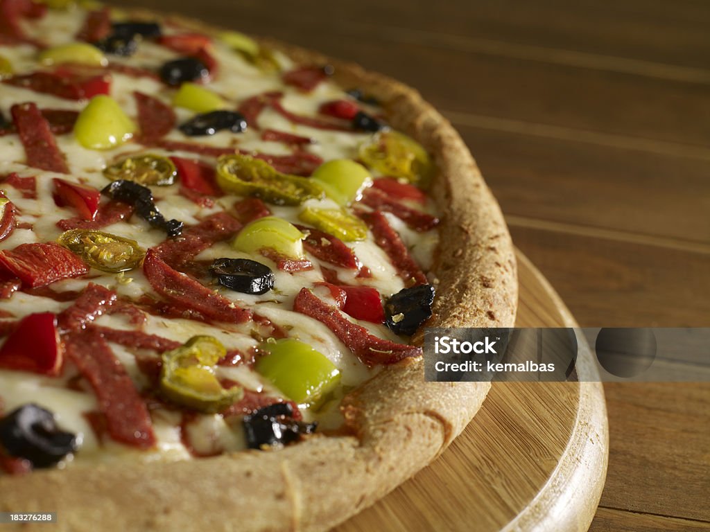 pizza - Foto stock royalty-free di Alimentazione non salutare