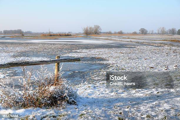 Hdr Image Of Snowy Meadow Havel River Stock Photo - Download Image Now