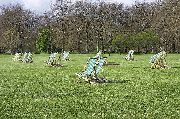 istock Deserted deck chairs. Who stole the people? 183276772