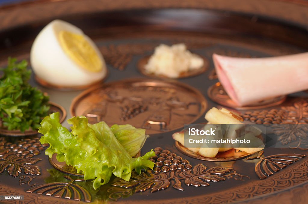 Pessach Seder Plate - Lizenzfrei Sederteller Stock-Foto
