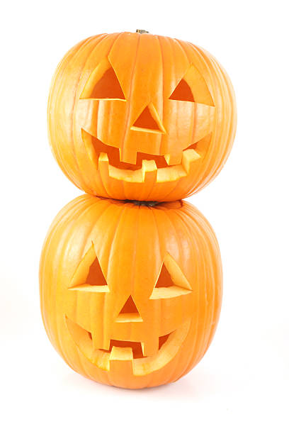 istock Pair of Halloween Jack-O-Lanterns 183277180
