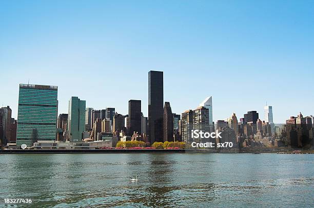 East River Nyc Skyline Stock Photo - Download Image Now - Apartment, Blue, Building Exterior