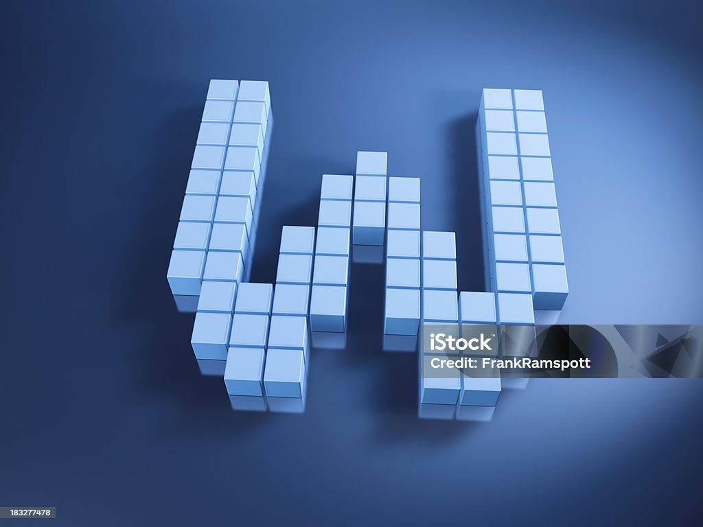 Pixelated Alphabet Letter W Blue Cubes 3D Render of a Letter W built with pixelated blue cubes. Very high resolution available! Use it for Your own composings!Related images: Pixelated Stock Photo