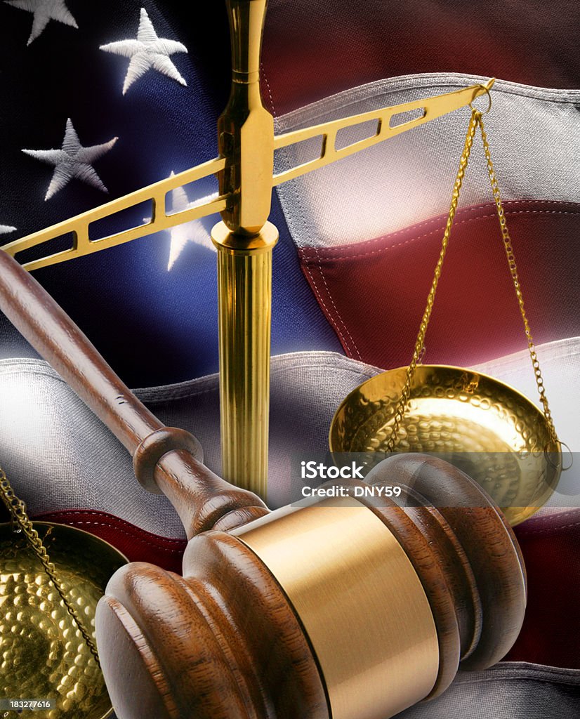 American Justice - Lizenzfrei Amerikanische Flagge Stock-Foto