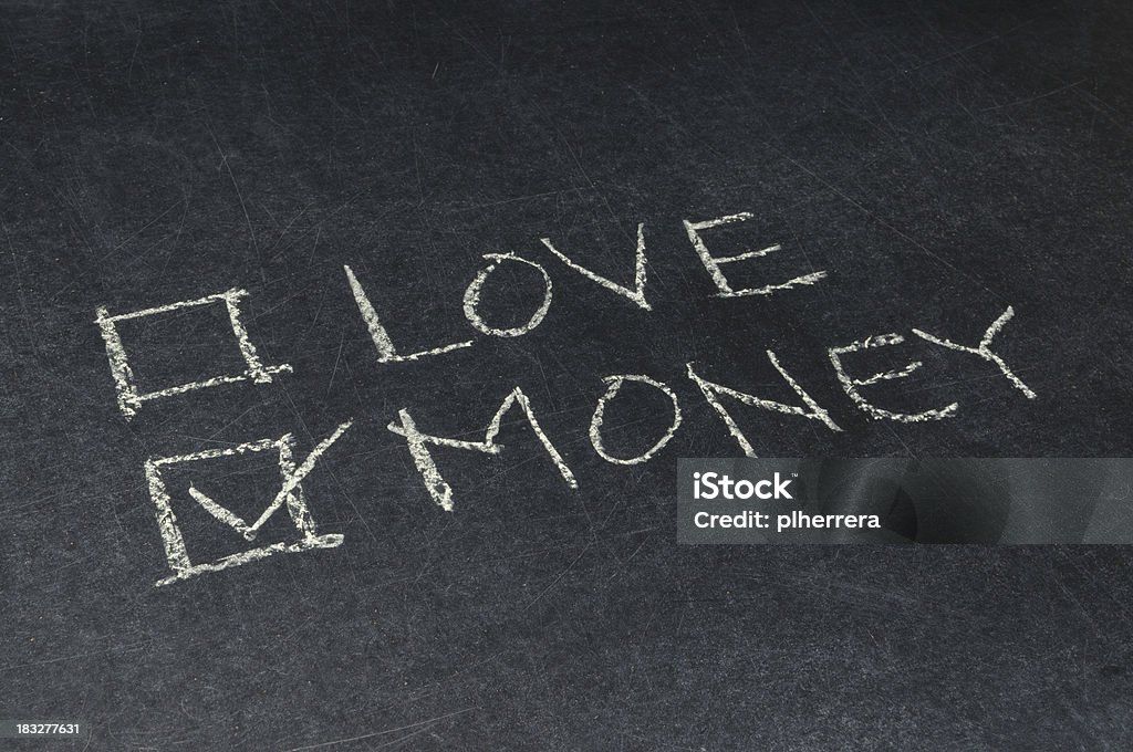 Amour ou de l'argent case à cocher - Photo de Amour libre de droits