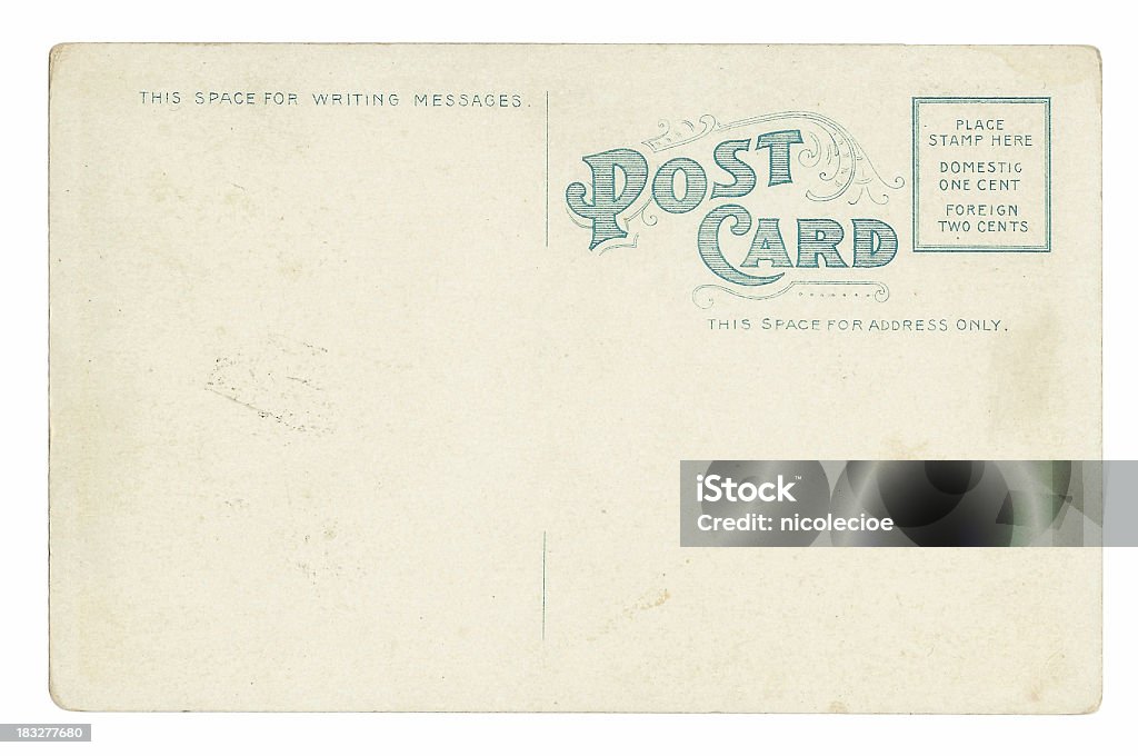 Originale 1915 Cartolina - Foto stock royalty-free di Cartolina postale
