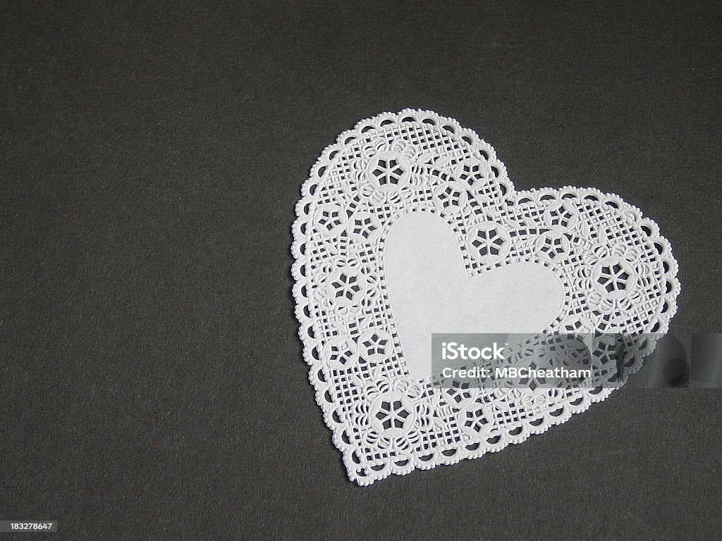 Sottopiatto cuore bianco - Foto stock royalty-free di Sottopiatto