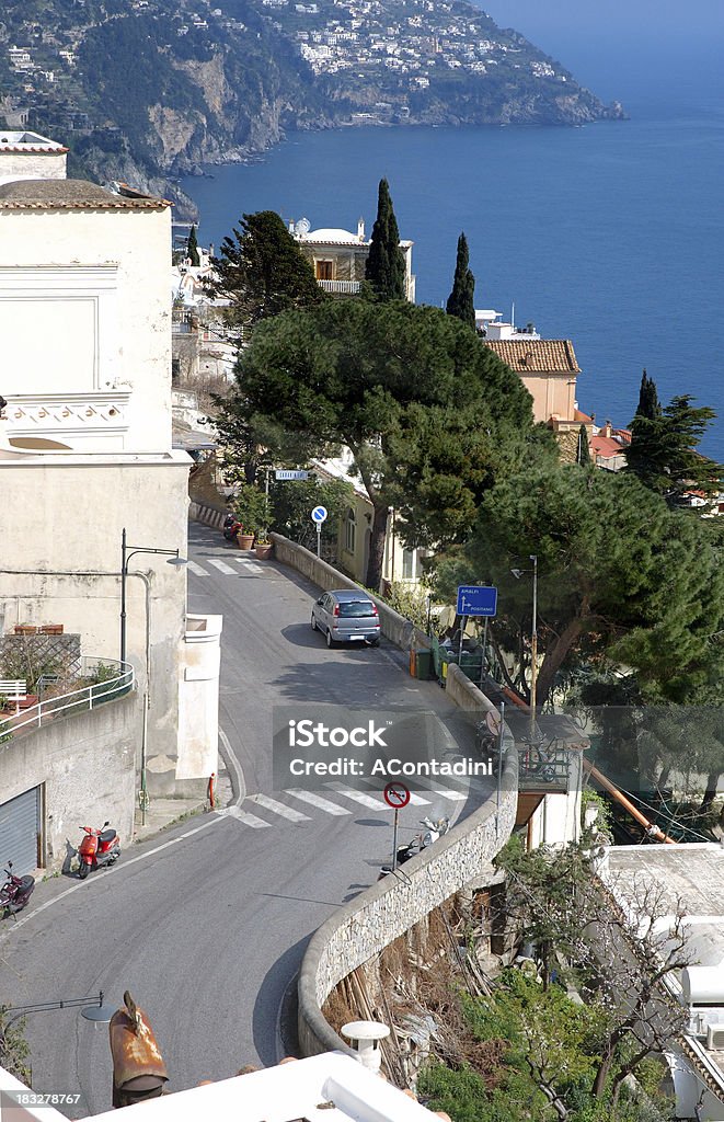 Road in Amalfi coast Spiraling road in the Amalfi coast Amalfi Stock Photo