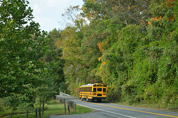 istock School Bus On Country Road 183278855