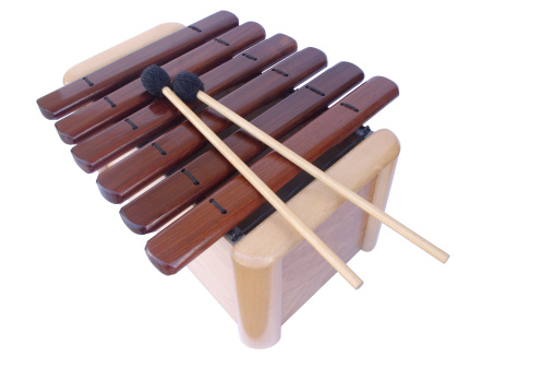 A marimba isolated on a white background.