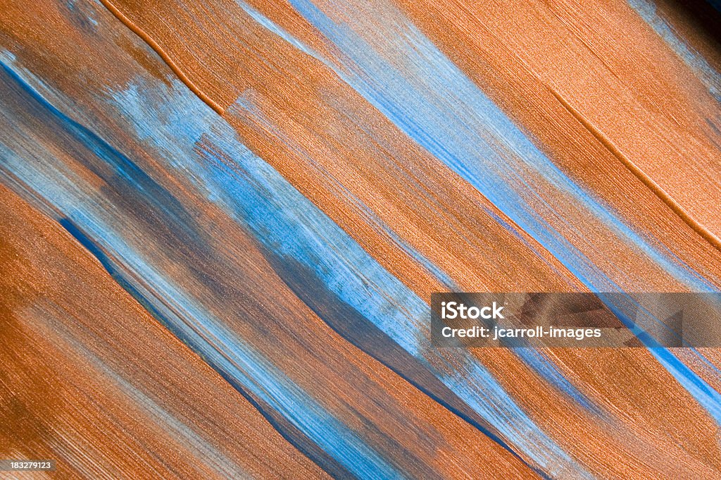 Metalizada cobre e fundo azul - Royalty-free Bronze - Cores Foto de stock