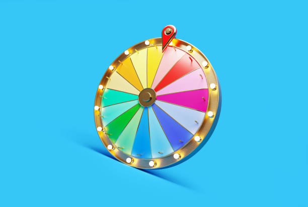 istock Wheel Of Fortune On Blue Background 1832793561