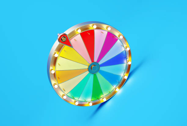 istock Wheel Of Fortune On Blue Background 1832794535