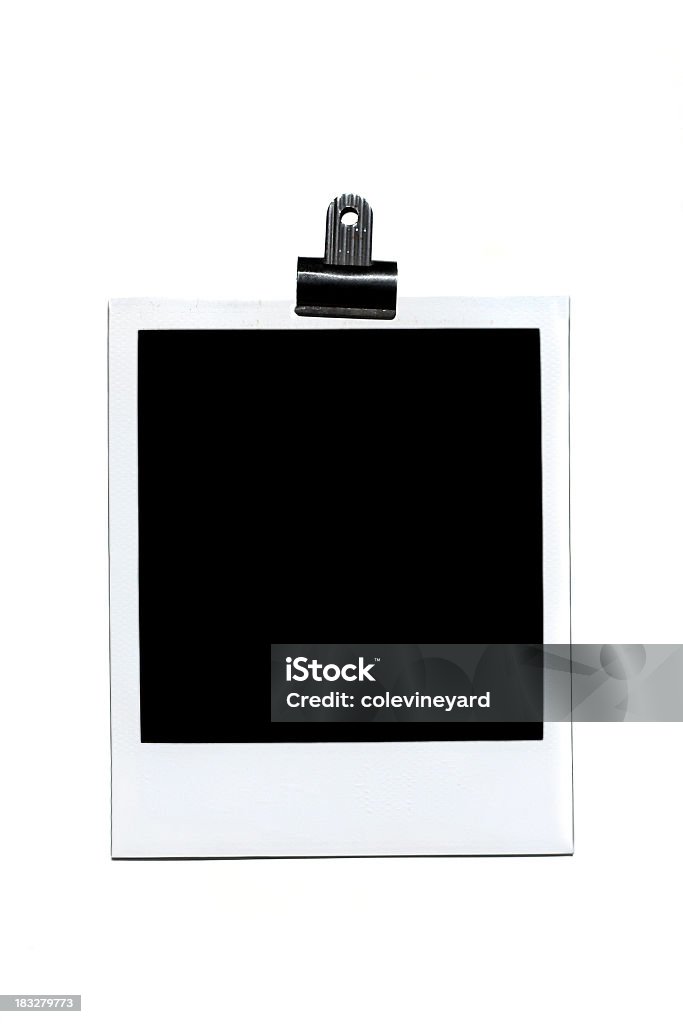 A blank Polaroid photo on a white background http://i7.photobucket.com/albums/y271/redapplefalls/polaroidicongrey2.jpg Black Color Stock Photo