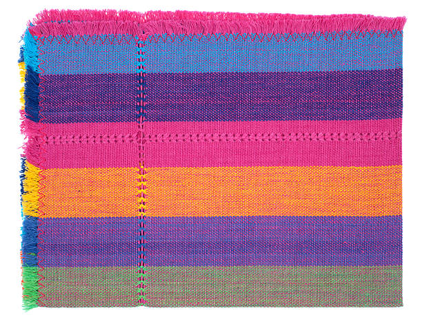 섬유 상세 폴리네시아식 컬러 패턴 - mexican rug 뉴스 사진 이미지