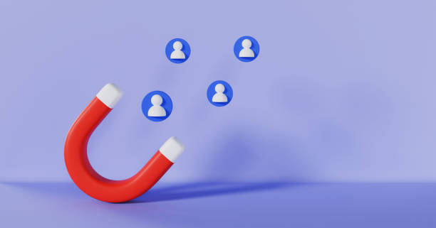 istock Leads Marketing Icon Concept on Pastel Color Background 1832799735