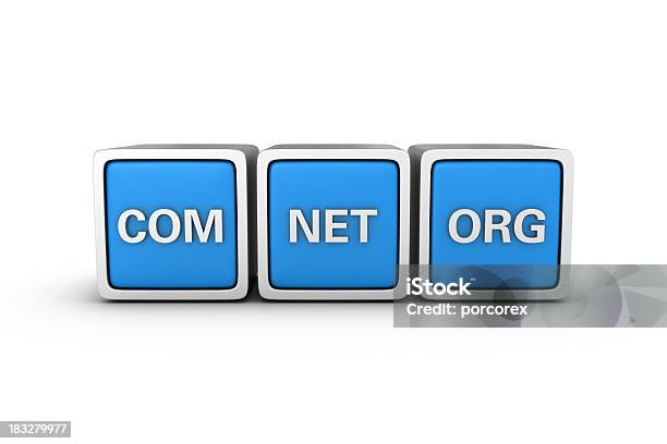 Buzzword Blocks Com Net Org Stock Photo - Download Image Now - .com, .org, Block Shape