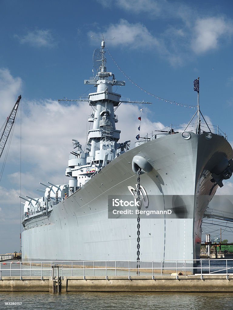 USS Alabama aus starboard - Lizenzfrei USS Alabama Stock-Foto
